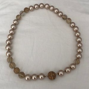 Stella and Dot gold toned pearl necklace